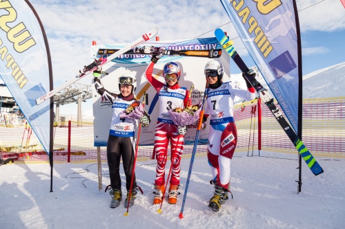 World Cup telemark podium