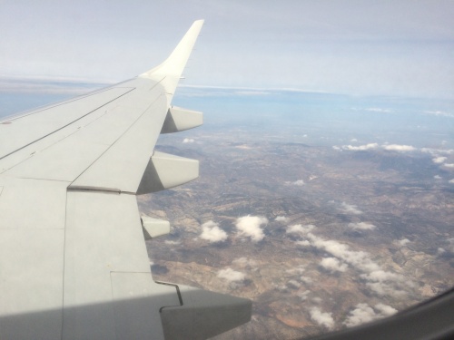 Hello Spain - snowy mountains in the distance