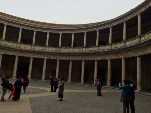 Courtyard of Charles V incomplete palace