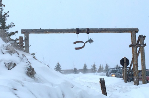 Teeton ranch in the snow