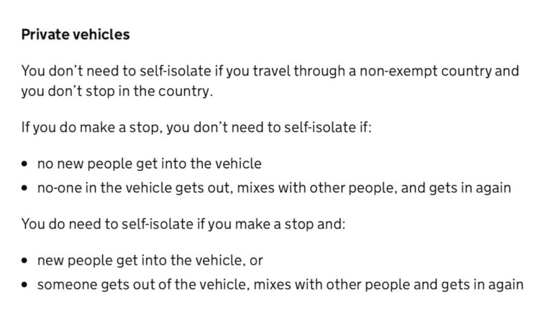 Self-drive rules