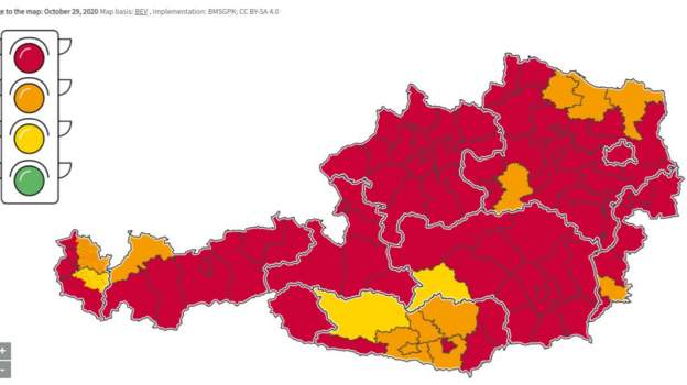 Austria turns red