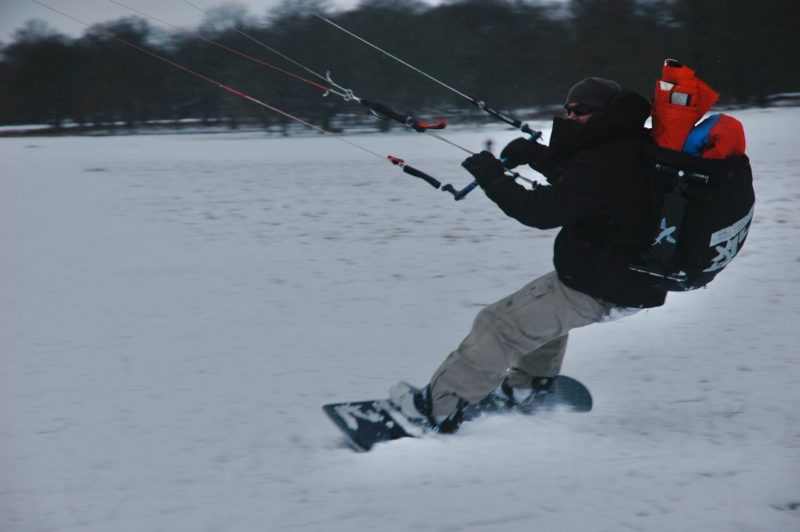 Snowboarding in Richmond Park