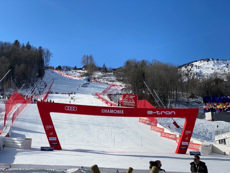 Chamonix red finnish line for world cup slalom