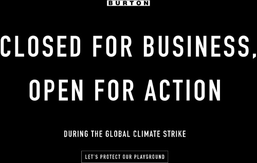 Burton Snowboards on strike Burton Snowboards joins the Climate Strike