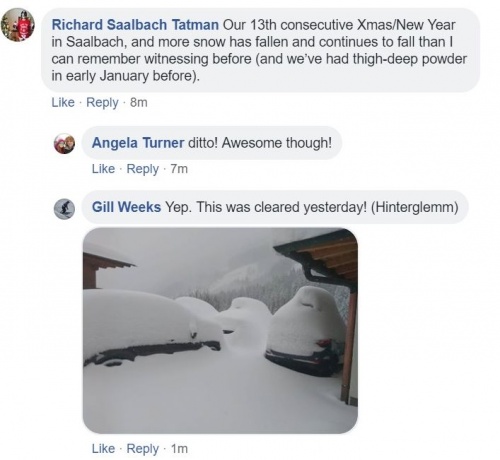 Facebook Ski Club comments