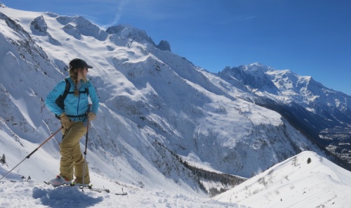 Katie Bamber touring in Le Tour, Chamonix Katie Bamber touring in Le Tour, Chamonix