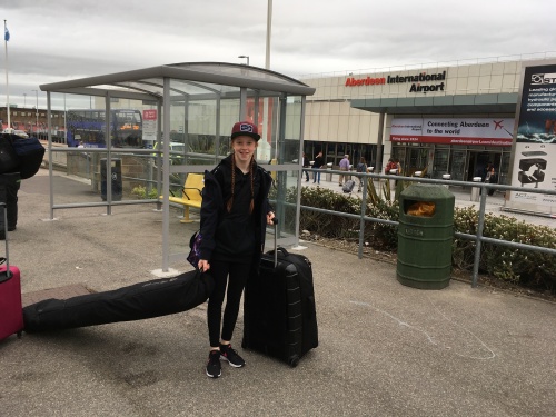 Kirsty Muir at Aberdeen airport
