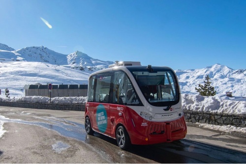 Berto, the self-driving electric shuttle bus in Val Thorens Berto, the self-driving electric shuttle bus in Val Thorens