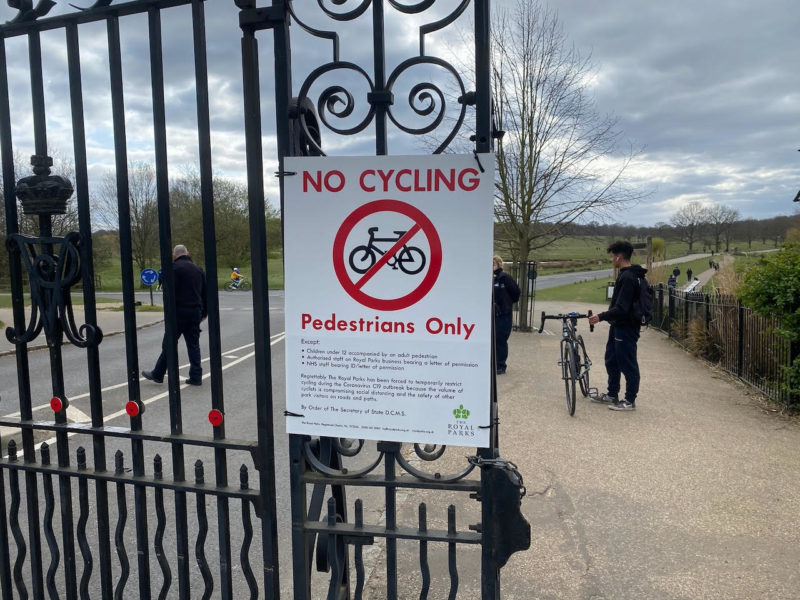 Cycling ban in Richmond Park